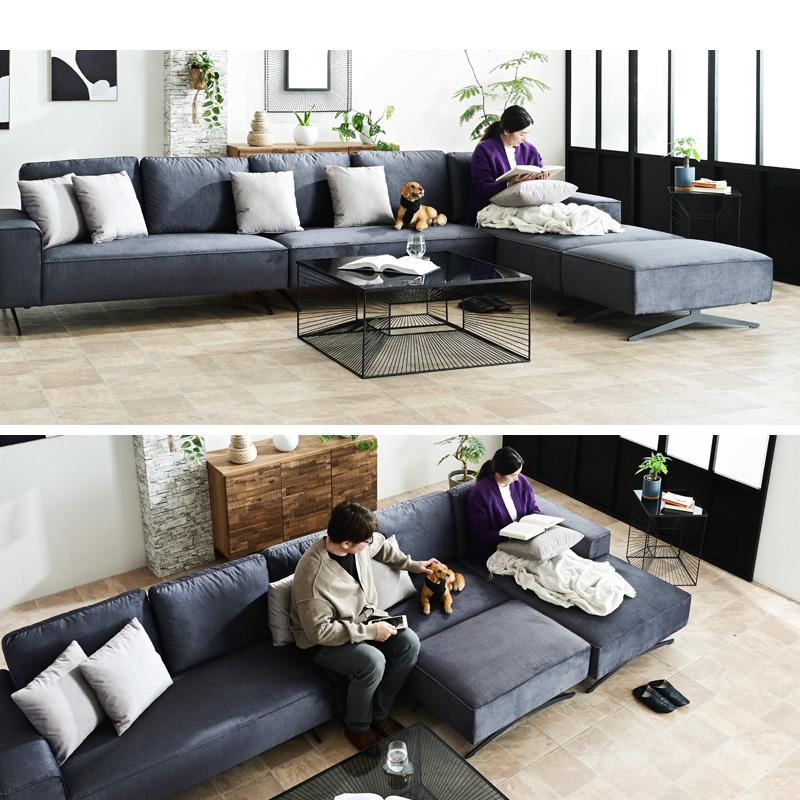 傷に強い シェーズロングソファ カウチ 1人用 片肘カウチ 単品