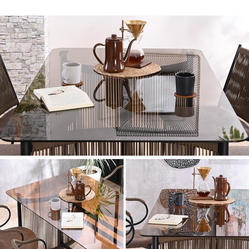 ダイニングセット ダイニングテーブルセット 5点セット ガラステーブル