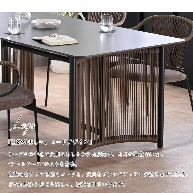 ダイニングセット ダイニングテーブルセット 5点セット セラミック 高耐久 汚れに強い 幅180cm 180幅 モダン おしゃれ オレフィンロープ st11-48n_8