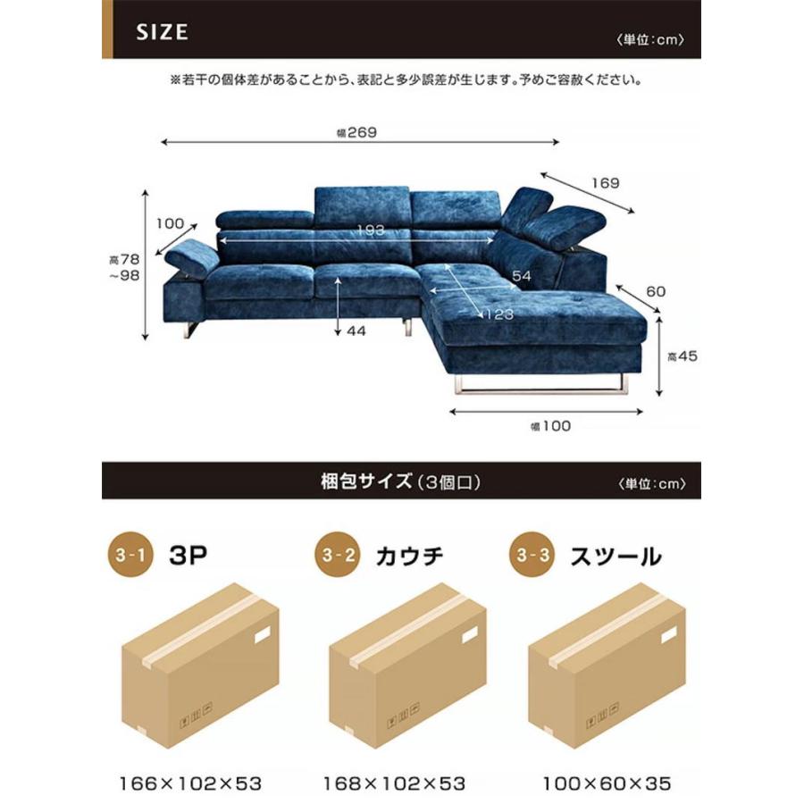 ソファ ソファー カウチソファ カウチソファー カウチ 3人掛け 4人掛け 3人掛けソファ 3Pソファ コーナーソファ ファブリック コーナー 組立設置付 | ブランド登録なし | 14