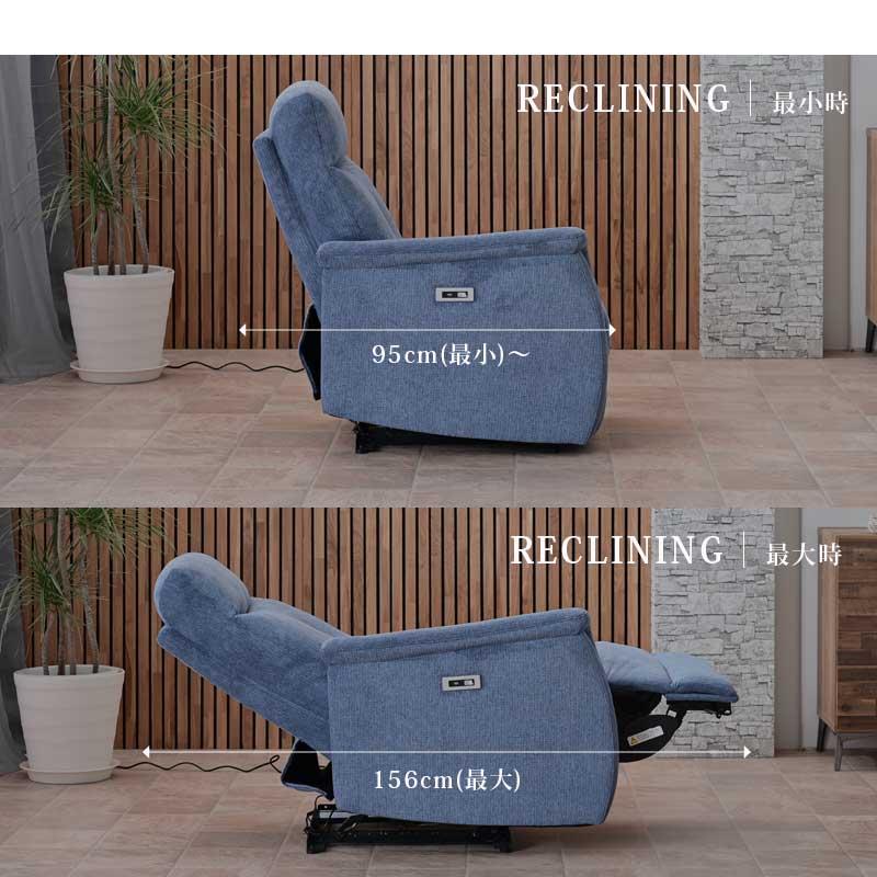 リクライニングチェア リクライニングソファ 2人掛け ファブリック 電動 リクライニングソファ 電動ソファ 2P 二人掛け 2人用 ハイバック
