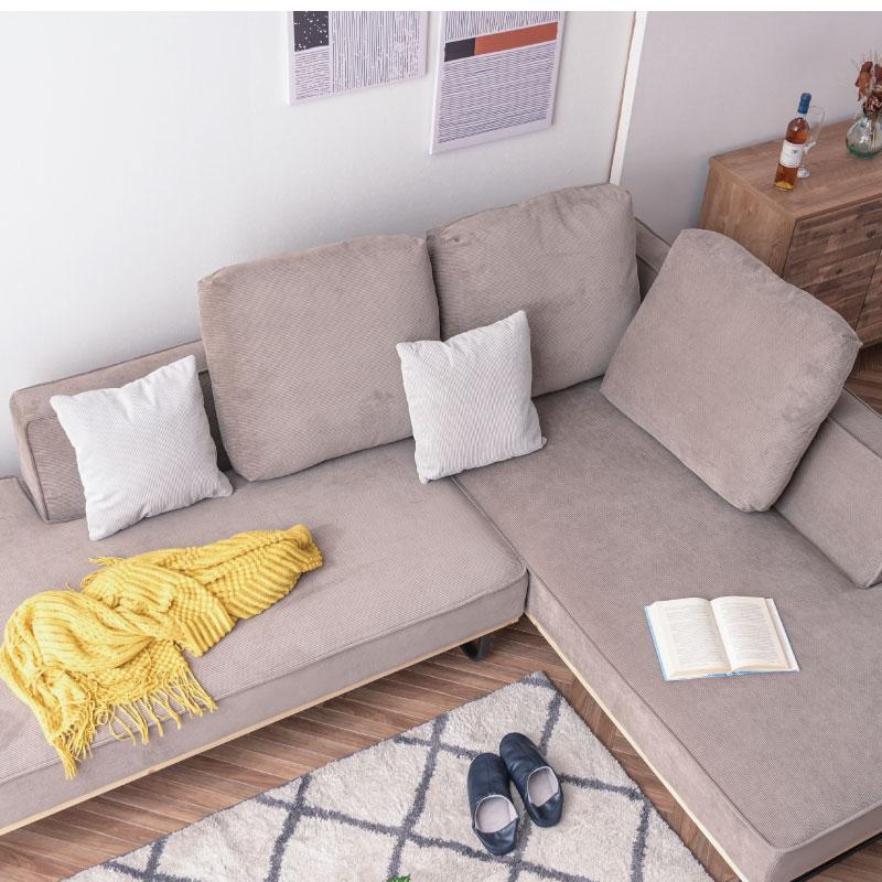 ソファ ソファー カウチ コーデュロイ カウチソファー ファブリック 座