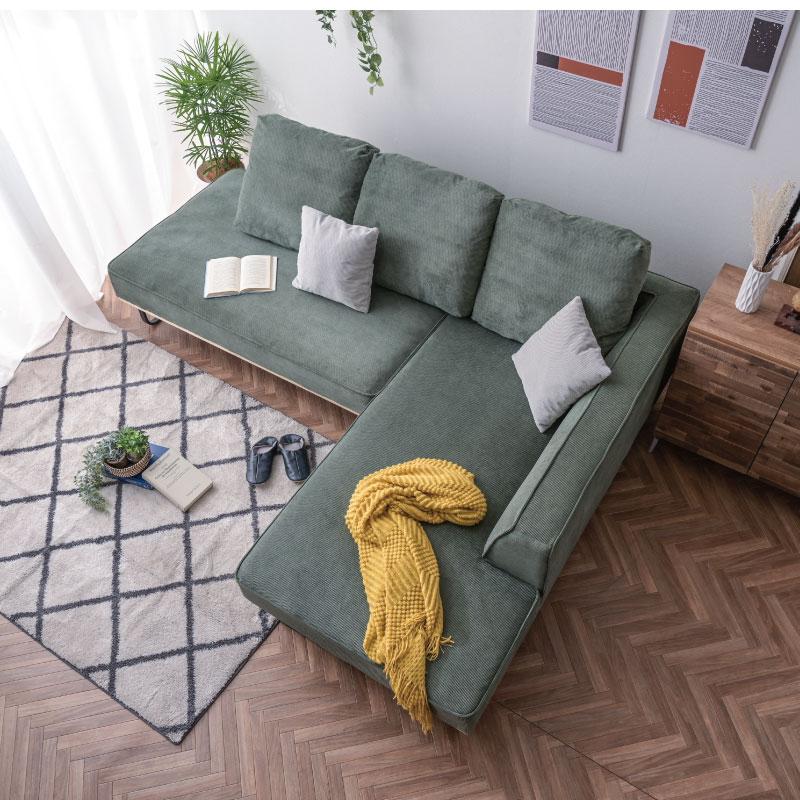 ソファ ソファー カウチ コーデュロイ カウチソファー ファブリック 座