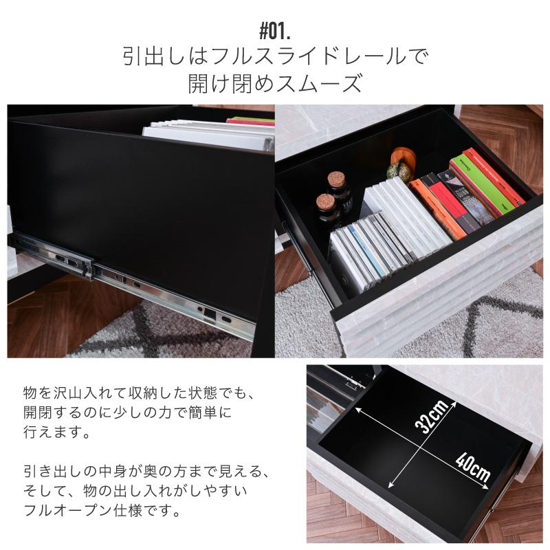 大理石調 180cm幅 テレビボード テレビ台 TVボード サイドボード セラミック調 大理石風 セラミック風 ライトグレー 国産 収納st85a | ブランド登録なし | 02