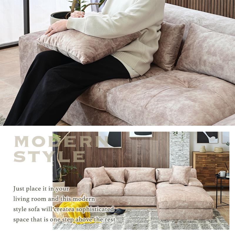 ソファ ソファー カウチ カウチソファ カウチソファー 3人掛け 3P ロータイプ ローソファ ファブリック 傷に強い 撥水 レイアウト自由st87h | ブランド登録なし | 18