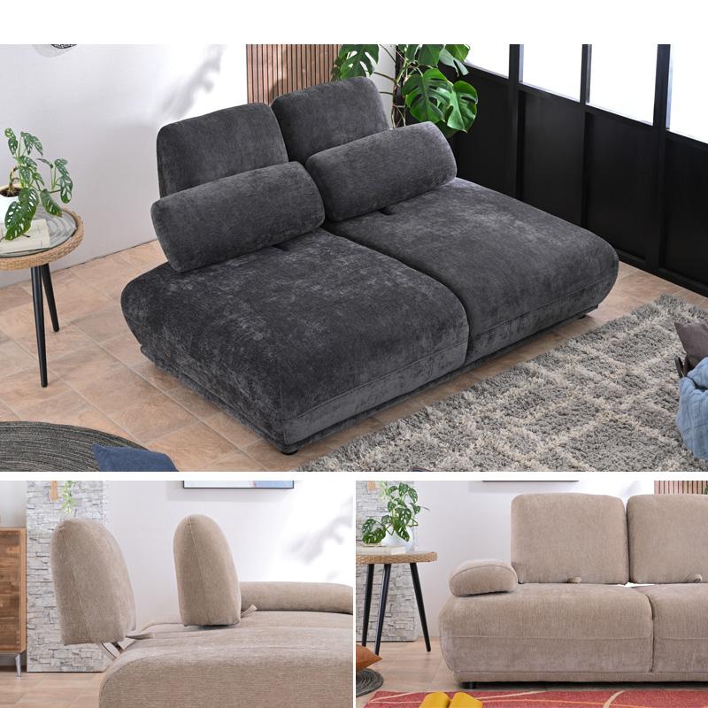 ソファ ソファー 背もたれ可動 2人掛け 2人用 3人 座面が広い あぐら ごろ寝 ローソファ アーム バックレスト 奥行広々 ゆったり座れる st91a 【玄関渡し】 | ブランド登録なし | 04