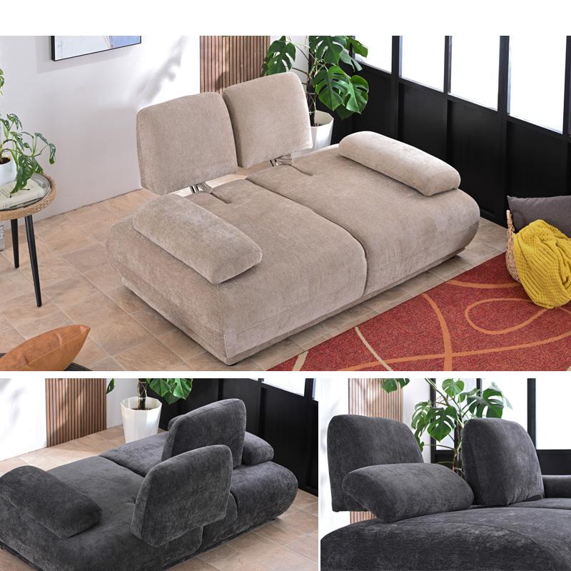 ソファ ソファー 背もたれ可動 2人掛け 2人用 3人 座面が広い あぐら ごろ寝 ローソファ アーム バックレスト 奥行広々 ゆったり座れる st91a 【玄関渡し】 | ブランド登録なし | 07