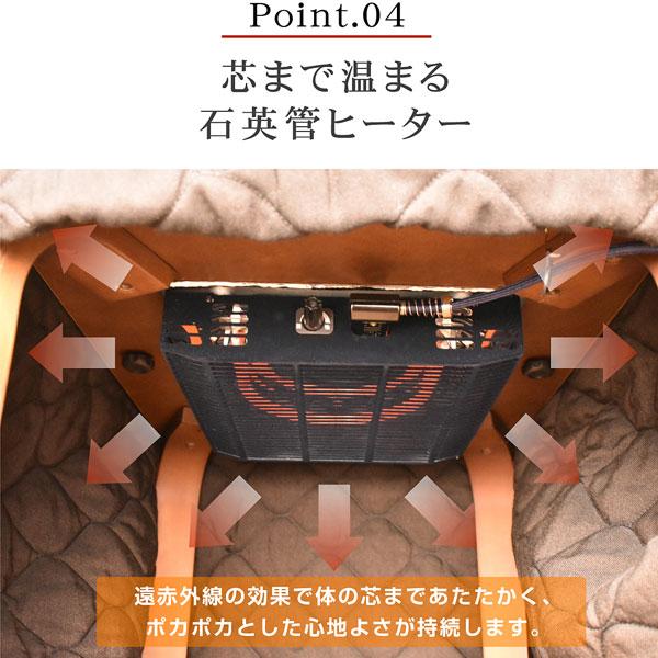 ハイタイプ こたつ デスク ＆ チェアー ＆ 布団 の 3点 セット テーブル ダイニングテーブル 一人用 デスクセット 椅子 コタツ セットST27-2T | ブランド登録なし | 07