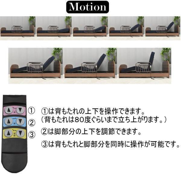 電動ベッド 2モーター 電動 柵 手すり 介護ベッド柵 介護 介護ベッド手すり 電動リクライニングベッド シングル マットレス付 介護用ベッド 【セレブ】 T40-2W