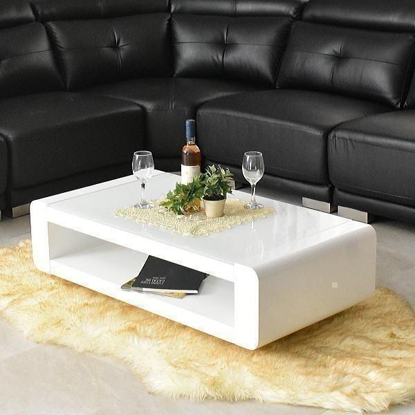 センターテーブル 幅105cm モダン 強化ガラスリビングテーブル ロー