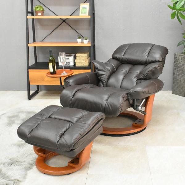 希少ヴィンテージ　イタリア製　本革　手動 リクライニングソファ　　オットマン 楽天市場】5%offクーポン配布中 リクライニングチェア 本革 レザー