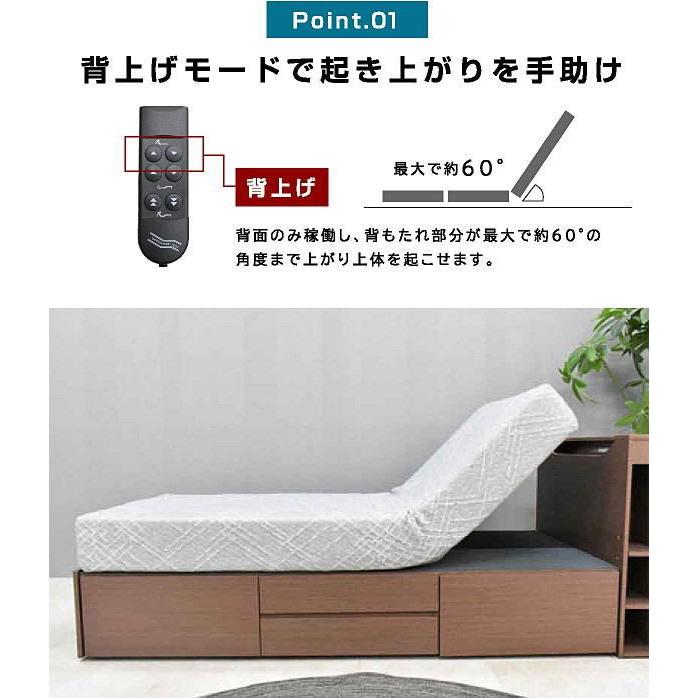 電動マットレス マットレスのみ 2モーター 電動リクライニング