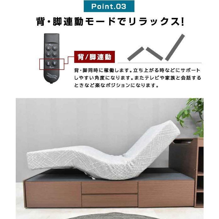 電動マットレス マットレスのみ 2モーター 電動リクライニング