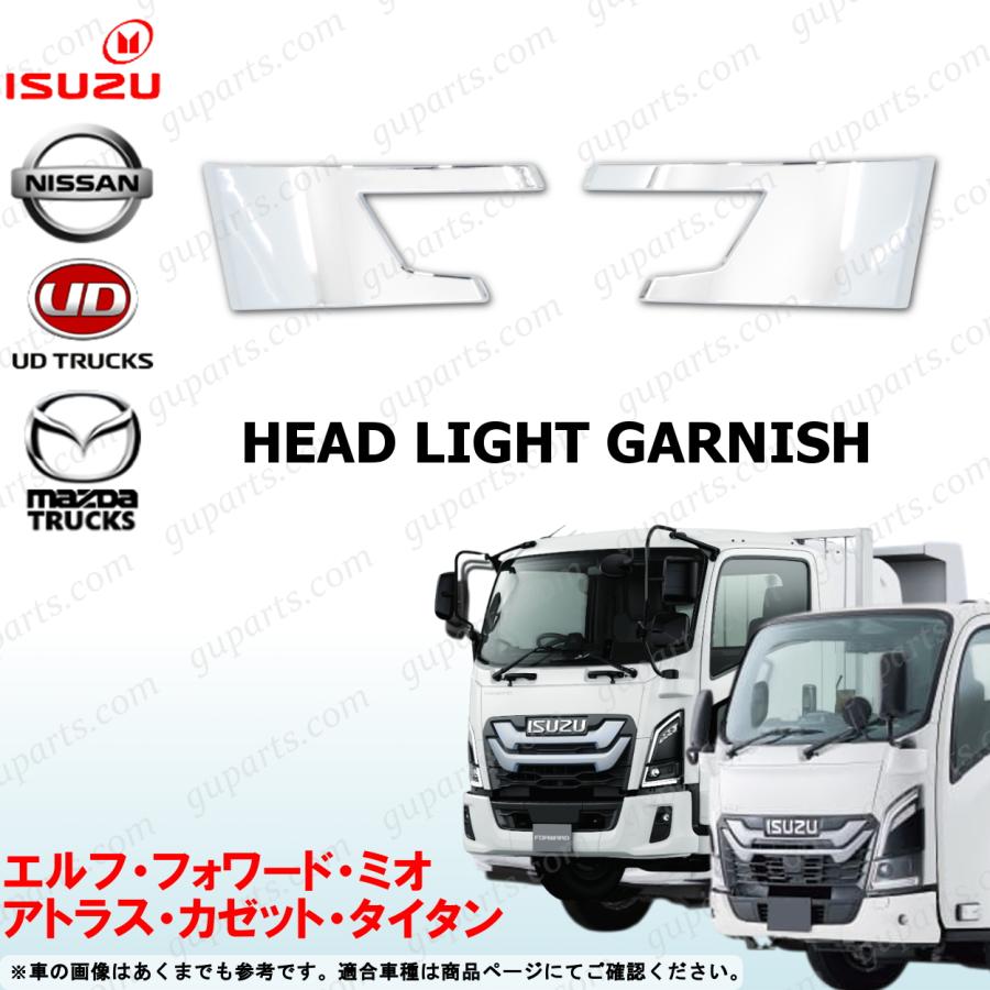 いすゞ（ISUZU） 23エルフ 23フォワード ヘッドライト ガーニッシュ
