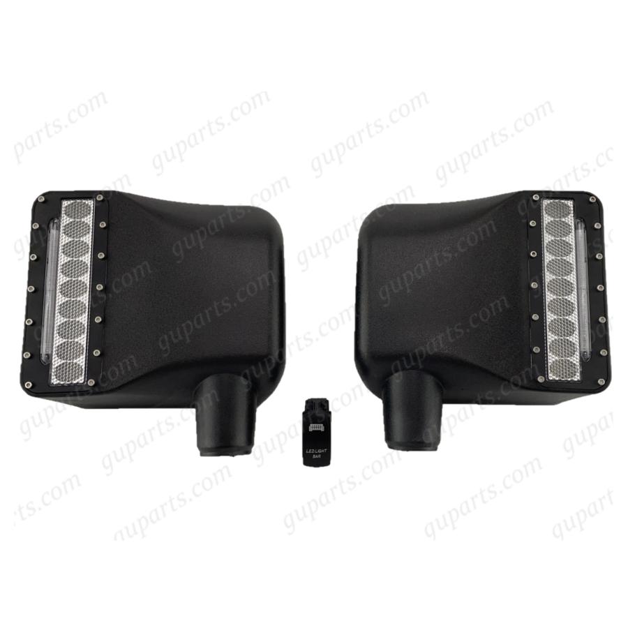 jeepラングラー JLドアミラーカバーLED ウインカー　デイライト外装パーツ Jeep（ジープ） ラングラー JK サイド ドアミラー カバー LED ランプ