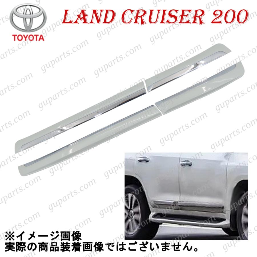ランクル200 ドアバイザー　メッキ ランドクルーザー 200 系 UZJ200W URJ202W 左 右 サイド ドア モール