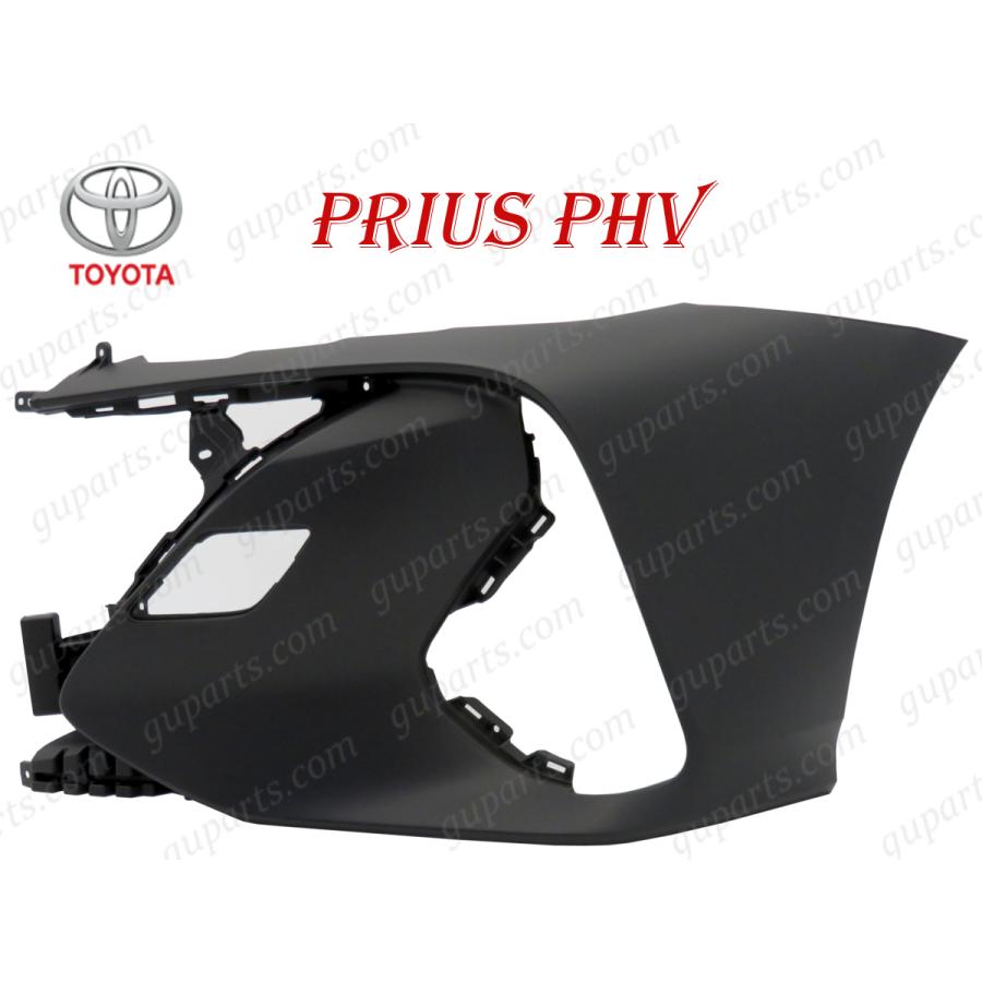 プリウス トヨタ PHV ZVW52 H29/2〜 フロント 左 バンパー サイド 