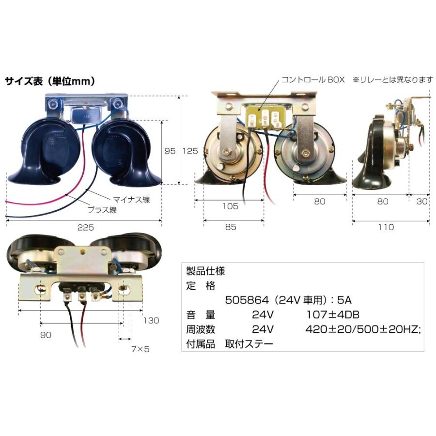 ジェットイノウエ JET 24V 黒色 電子ホーン ST-7026 505864 ジェットイノウエ JET 24V 黒色 電子ホーン ST-7026 505864