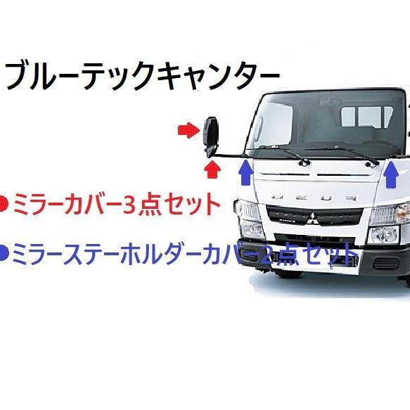 ジェットイノウエ ブルーテックキャンター ミラーカバー＆ミラーステー