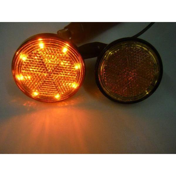 槌屋ヤック 流星レフランプ丸 アンバー/アンバー 24V CE343A LED 