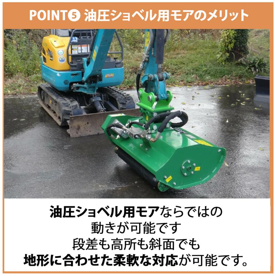 油圧ショベル ユンボ ハンマーナイフ アタッチメント 草刈り 芝刈り 建