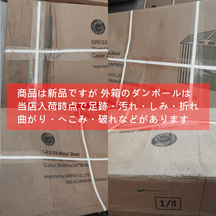 物置 組立式 屋外 大型 倉庫 おしゃれ 幅221奥行161高さ200 メタルシェッド ダブルドア ハイキューブ 観音開き グレス 8x6フィート_6