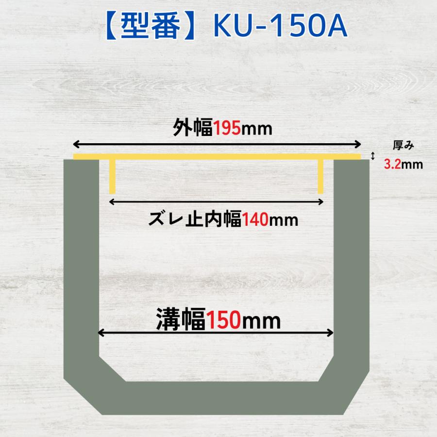 法山本店 縞鋼板 溝蓋 U字溝 KU-150A 溝幅150mm用 小型トラック
