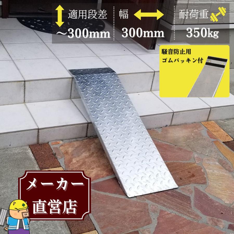 法山本店 【騒音防止ゴムパッキン付き】段差解消スロープ 連結タイプ