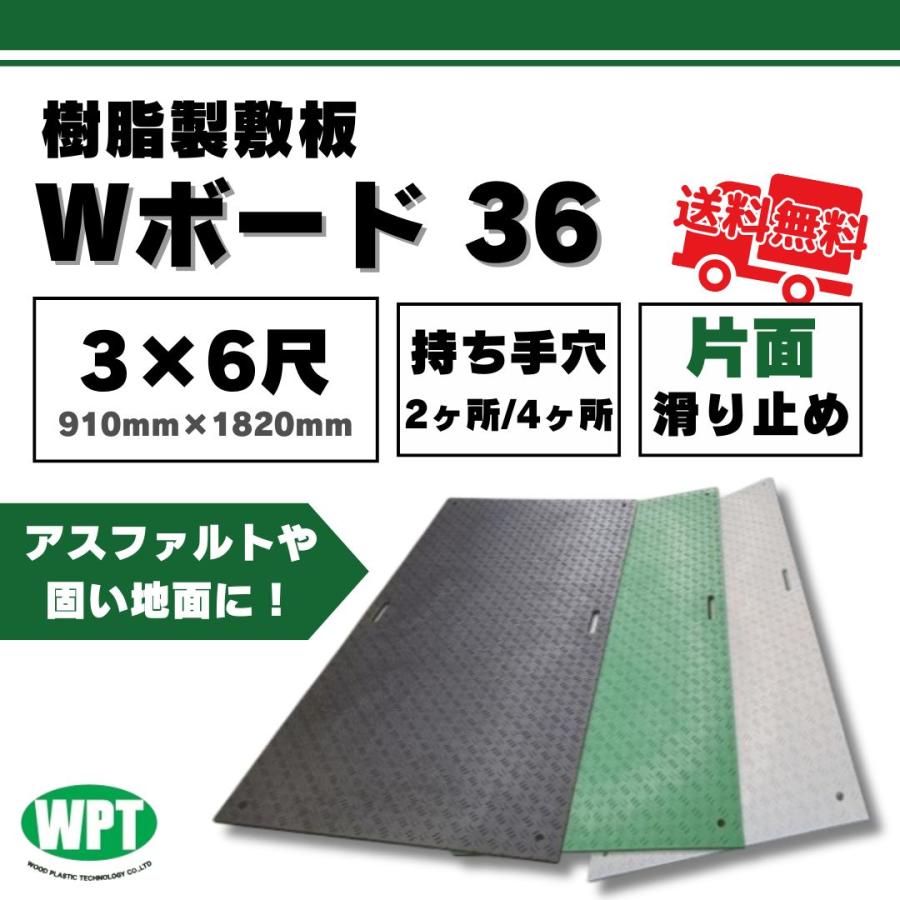 Wボード36 片面凸 3x6寸 910mm x 1820mm 持手穴2ヶ所 4ヶ所 黒・緑