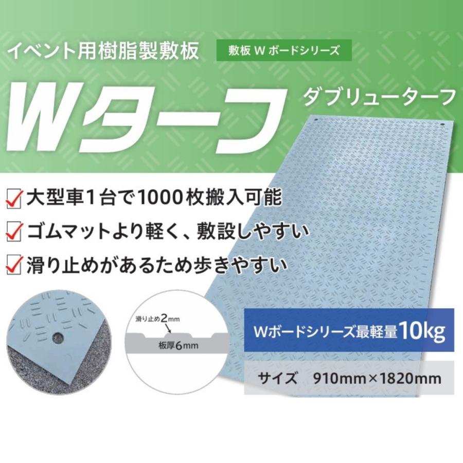1枚】Wターフ イベント用樹脂製敷板 片面滑り止め 3x6寸 910mm x