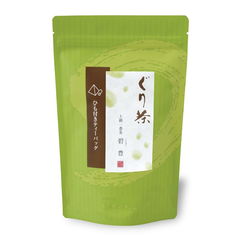 【2026年度産】 上級一番茶ぐり茶「碧豊」ティーバッグ(ひも付き)標準15個入　深蒸し茶製法の緑茶 | ぐり茶の杉山