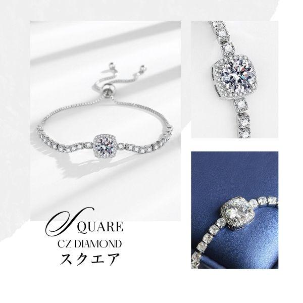 モアサナイト ブレスレット SランクダイアモンドCZ サンフラワー