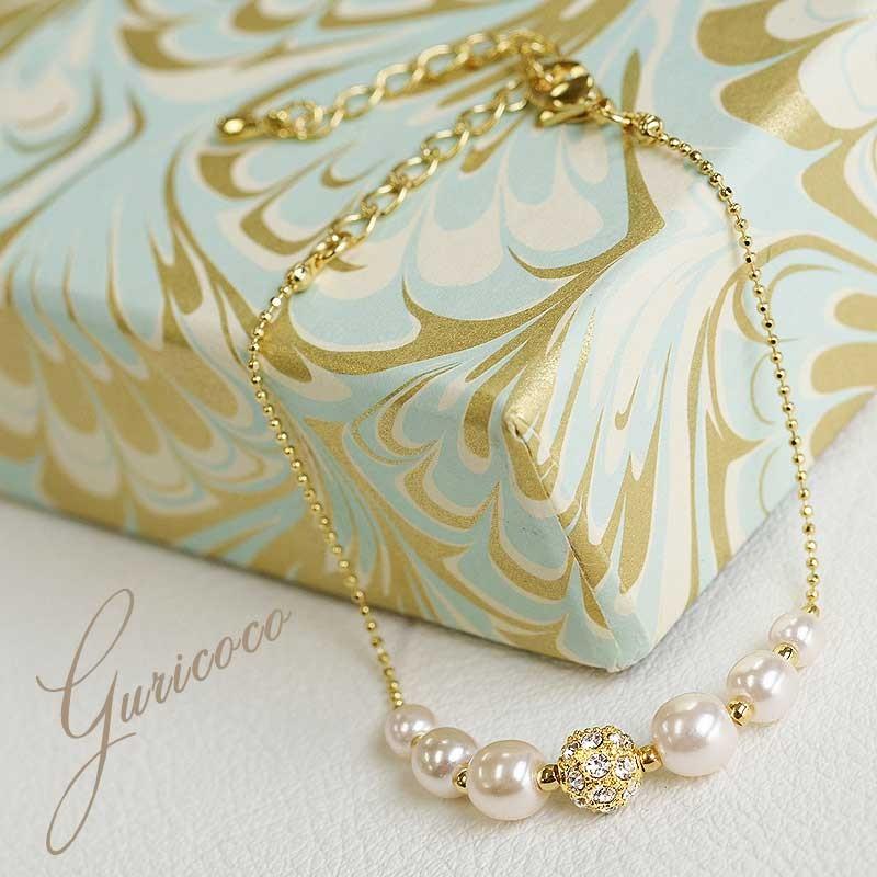 SWAROVSKI スワロフスキー ネックレス パール ボール パヴェ