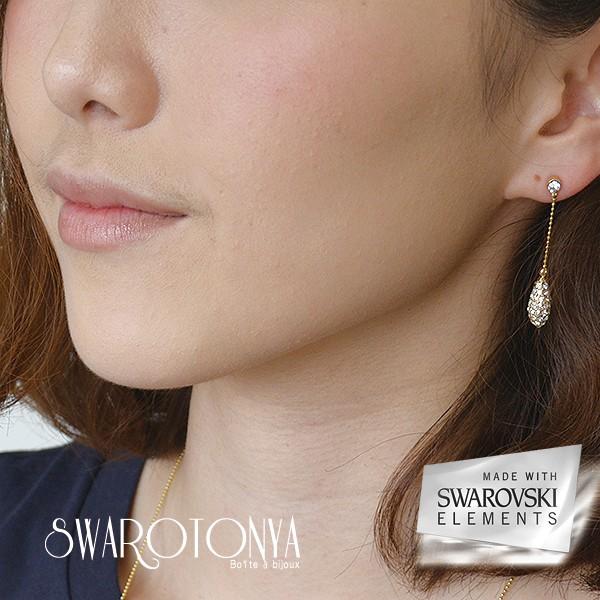スワロフスキー SWAROVSKI ドロップ型ピアス SWAROVSKI｜【公式】【スワロフスキー】Snake ドロップピアス