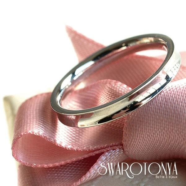 シンプル カーブデント ステンレス リング  18KGP ピンキー |  | 08