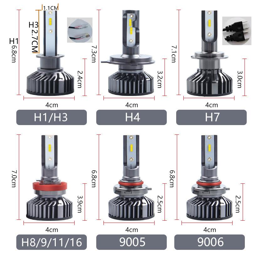 LEDバルブ ledフォグランプ H4(Hi/Lo)/H1/H3/H7/H8/H9/H10/H11/H16/HB3/HB4 6500ｋ/8000ｋ/3000ｋLEDヘッドライト 車検対応 高輝度 白 黄 蒼白12v 24v｜gurobaruaki｜06