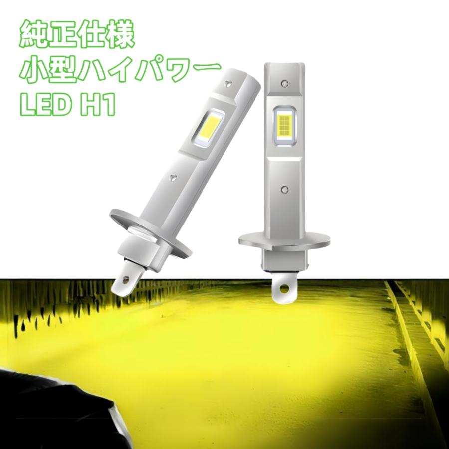 H1 LED 車 ヘッドライト 12V 爆光 フォグランプ ハイビーム 6000K 白