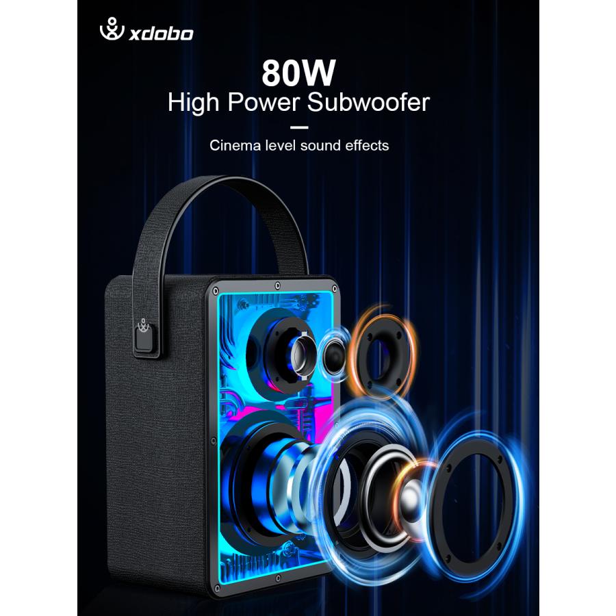 Bluetoothスピーカー ワイヤレス 大音量 80w ポータブル Bluetooth5.3