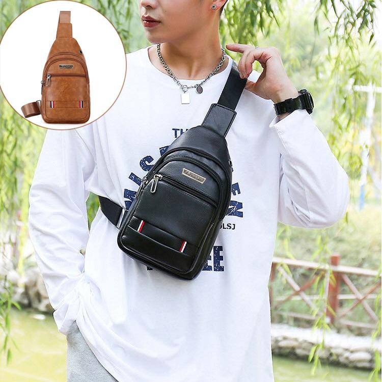 ボディーバッグ ショルダーバッグ メッセンジャーバッグ 黒 ブラウン