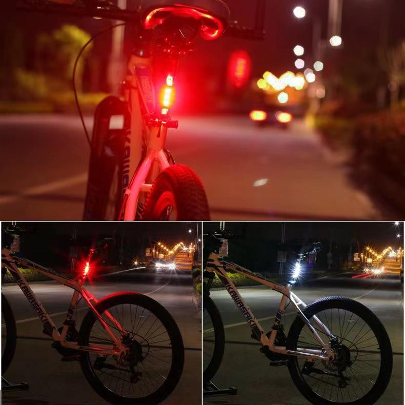 LED自転車テールライト セーフティーライト リアライト USB電池式 軽量 防水 工具不要で取り付け　自転車テールランプ｜gurobaruaki｜02