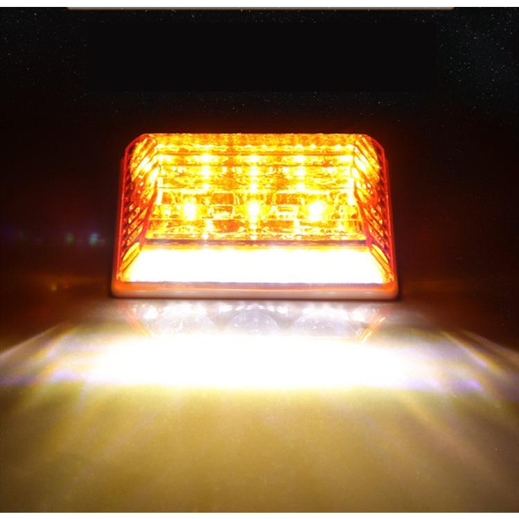 10個セット LED サイドマーカー サイドランプ 角型 24V トラック用 路肩灯 拡散レンズ サイドマーカー 白 レッド ブルー グリーン