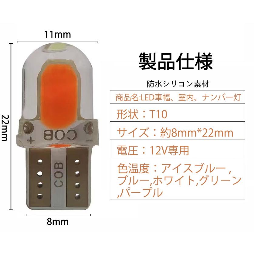 LED t10 バルブ ポジション 車幅灯 ランセンス ナンバー灯 カーテシ 