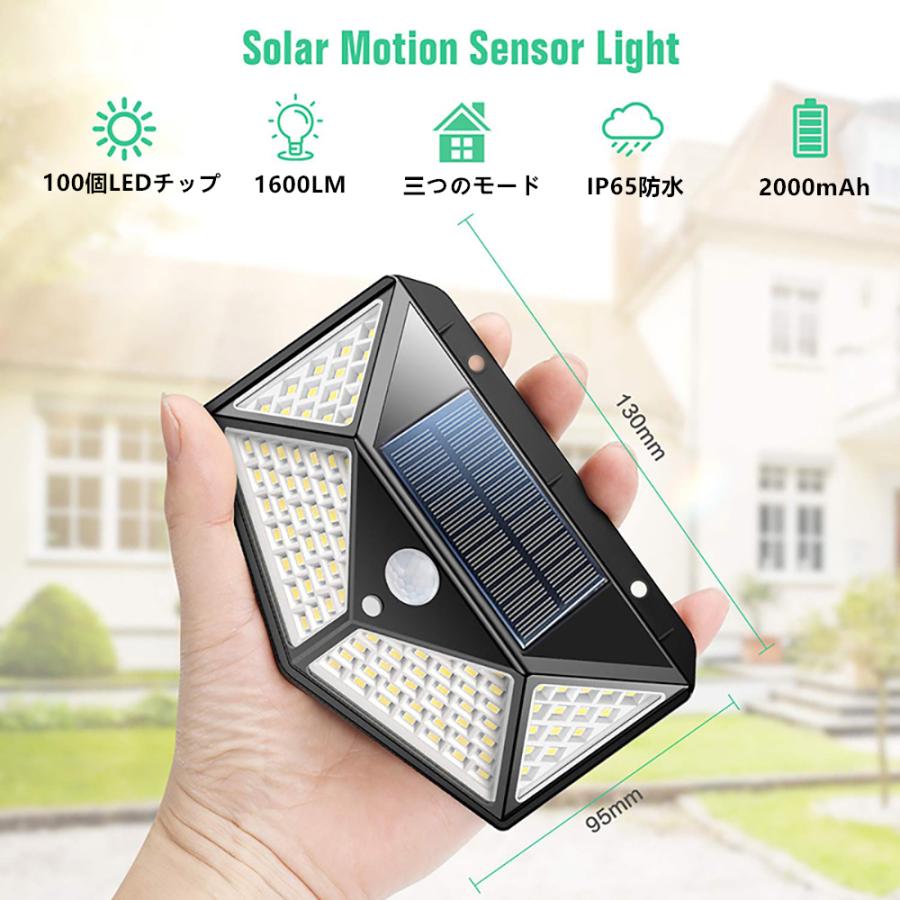 led ソーラーライト センサーライト センサーランプ 防水 LED投光器 