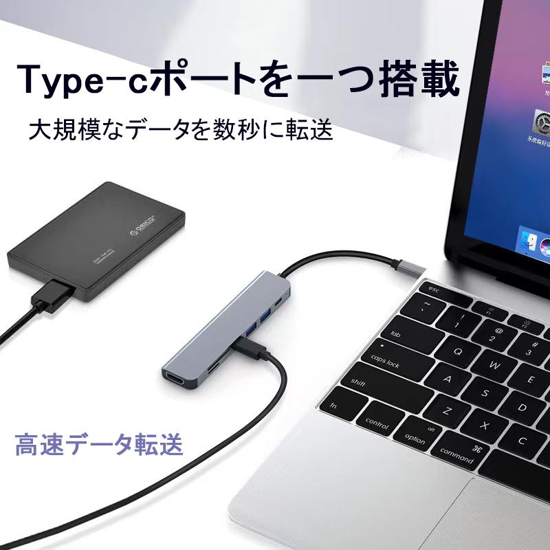 USB Type C ハブ  PD充電(100w) SD microSDカードリーダー 4K HDMI USB3.0 アダプター USB変換 macbook ハブ Type-C IPHONE android　アイホン対応｜gurobaruaki｜02