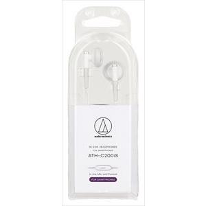 【for SMARTPHONE】audio-technica／スマートフォン用インナーイヤーヘッドホン／ATH-C200iS WH｜guruguru