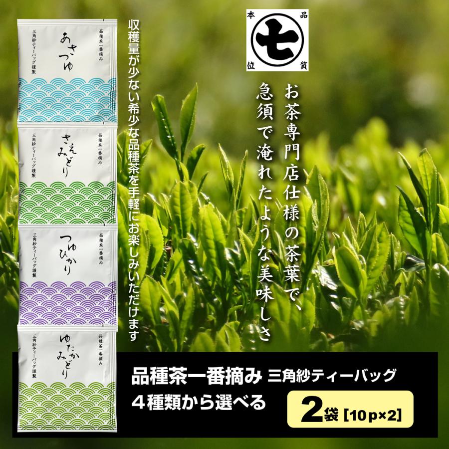 丸七製茶 品種茶ティーバッグ 【10P入×2袋】 4種類から選べる 「あさ