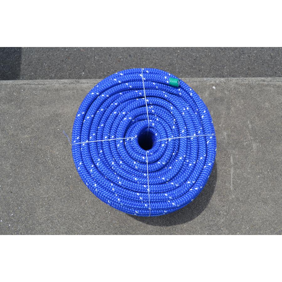 20mm100m☆水に浮くロープ!万能PPブレイド24打ブルー : ロープ 20mm100m☆水に浮くロープ!万能PPブレイド24打ブルー : ロープ