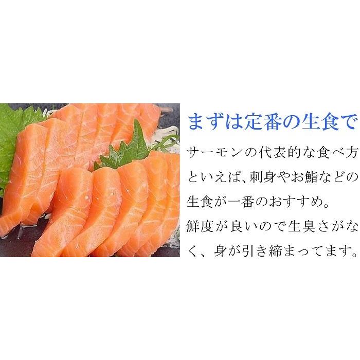 サーモン 刺身 約1kg 冷凍 生食用 半身 フィレ トラウト 手巻き 寿司 刺し身盛り お造り 海鮮 料理 切り身 プレミアムグレード｜gurumeitiba｜07