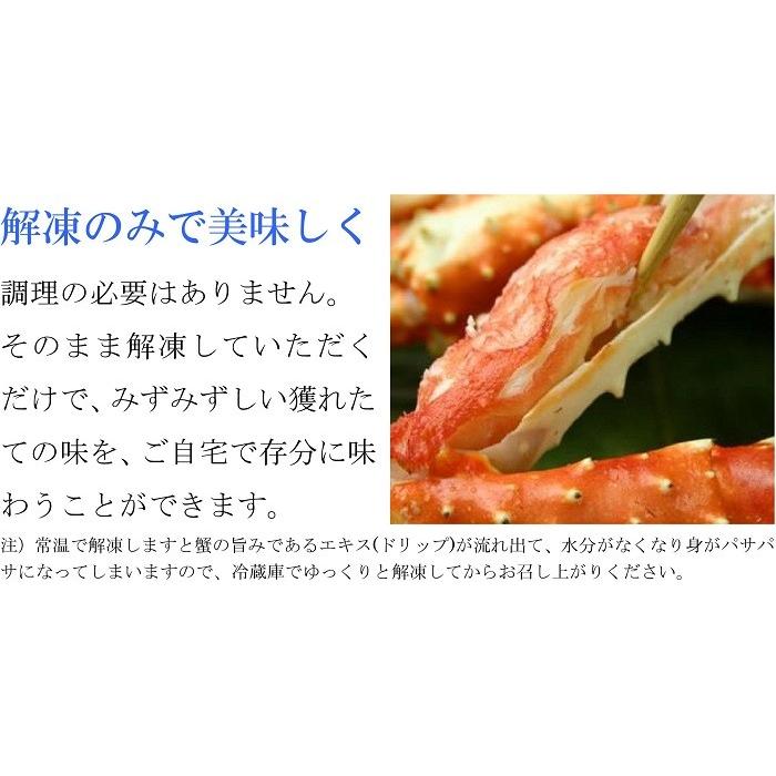 タラバガニ ボイル蟹 特大 足 2kg (1kg×2肩) セット 5Lサイズ 2キロ ギフト 冷凍 たらばがに 北海道加工 鱈場蟹｜gurumeitiba｜09