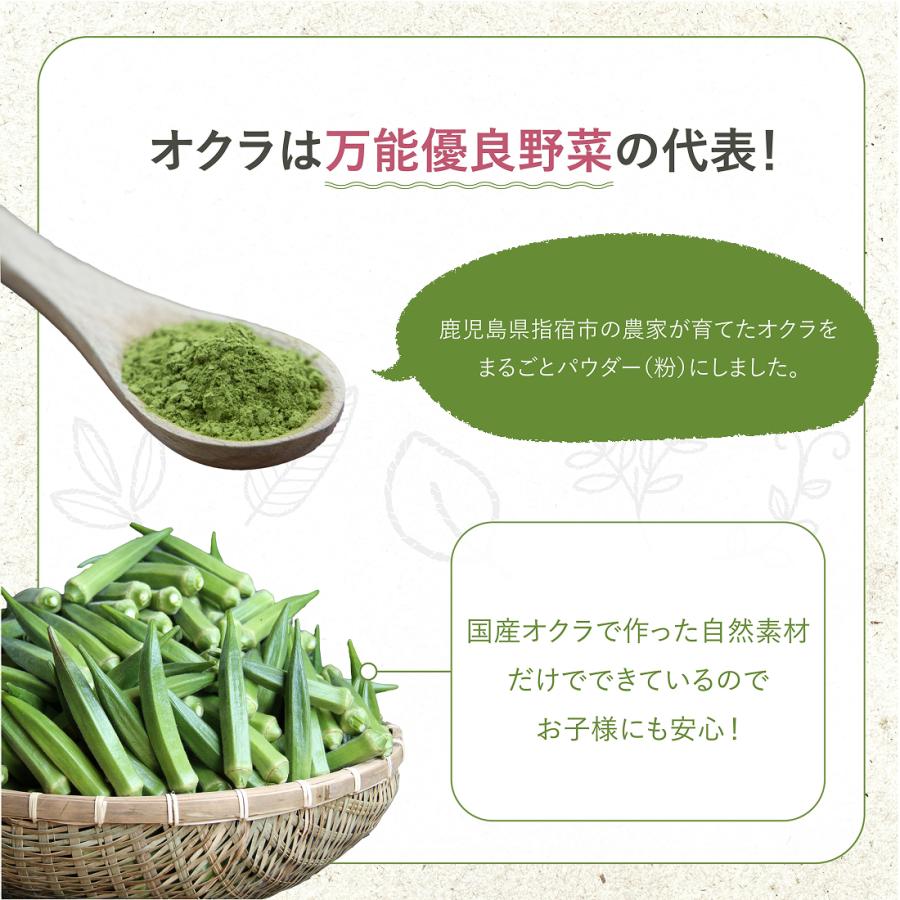 鹿児島県産 鹿屋産 菊芋パウダー オクラパウダー 2袋セット 国産 菊芋